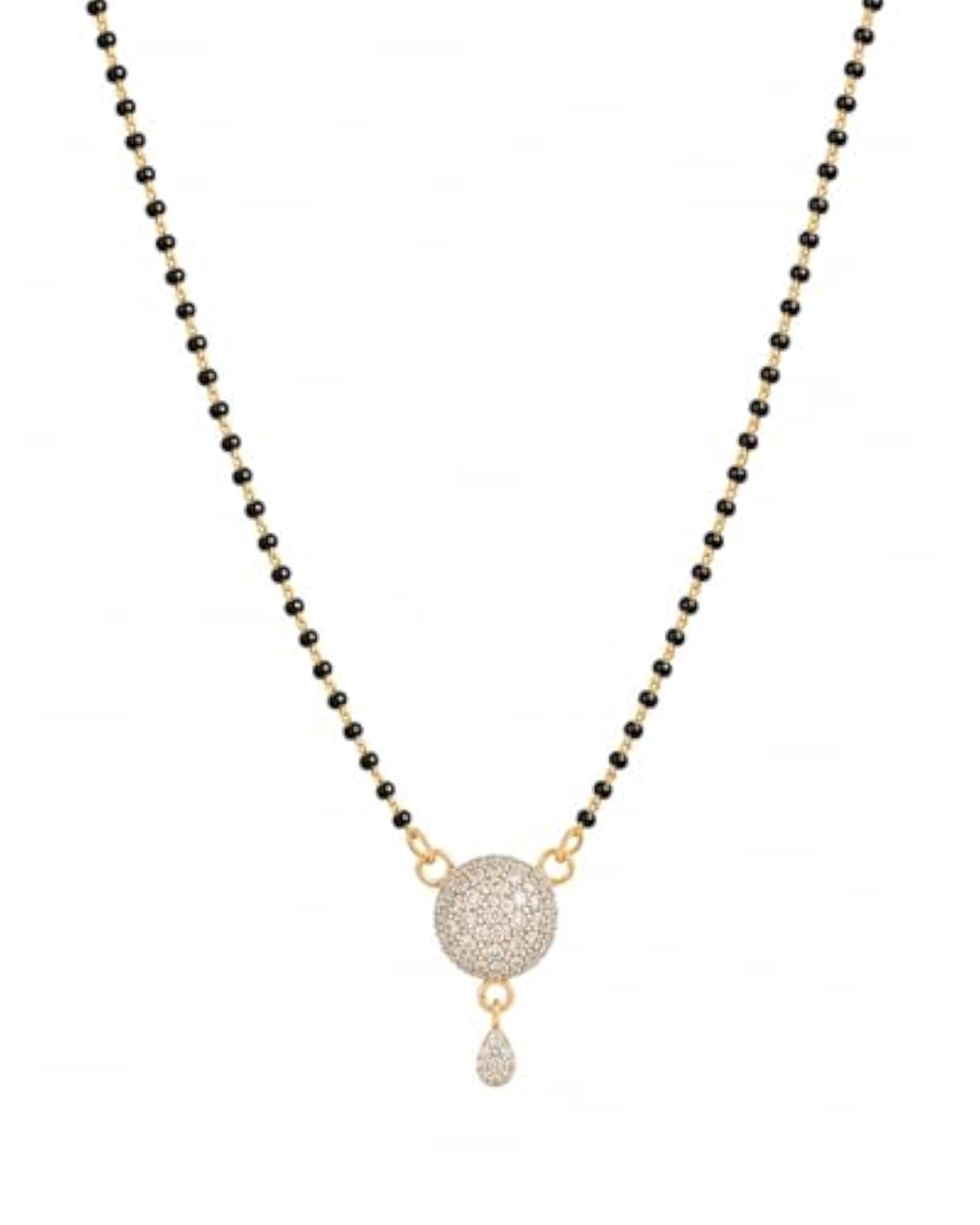 Gold Tone Western Style Mangalsutra Necklace